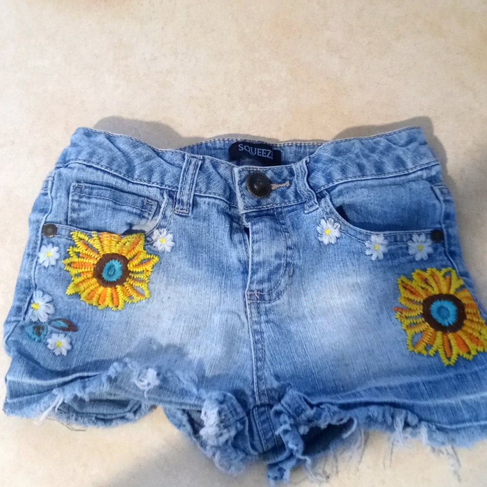 Girls size 8 jean shorts
